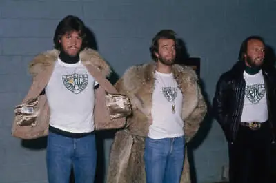 British Pop Group The Bee Gees Each Wearing Police Athletic League- Old Photo • $9