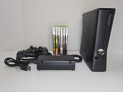 Microsoft XBox 360 S Slim 250GB Black Video Game Console System 360S Bundle 1439 • $95.96