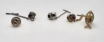 Tie Tacks Men’s Costume Jewelry Misc Lot Of (5) Pieces Vintage Good Assortment • $20