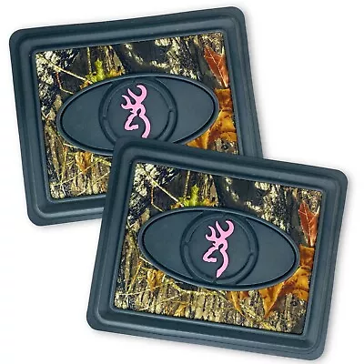 2x Browning Utility Floor Mat Camo Mossy Oak Country Pink Logo Rubber Car Truck • $9.49