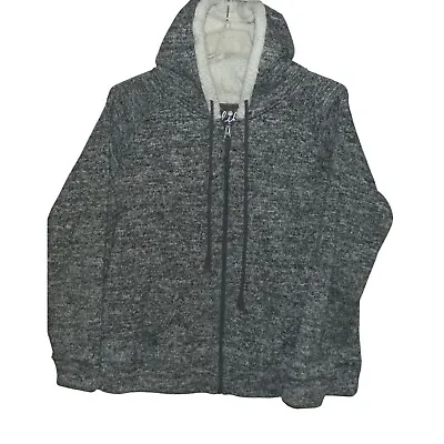 Made For Life Jacket (XL Tall) Full Zip Knit Hoodie Black Gray White Marl Zipper • $14.99