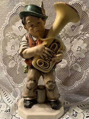 Vintage Freidel Germany Hand Painted King Trombone Playing Gentleman Tankard 10” • $17.80