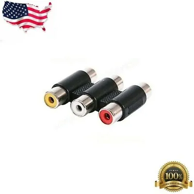 3 RCA Female To Female F/F Video Connector Converter Adapter For TV DVD HDTV • $2.99