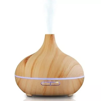 Aroma Essential Oil Diffuser 300ml Wood Grain Ultrasonic Cool Mist Diffuser • $14