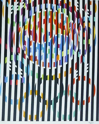 YAACOV AGAM  MESSAGE OF PEACE   HAND SIGNED SILKSCREEN From Olympic Suite 1988  • $1880