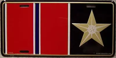 Aluminum Military License Plate Medal Bronze Star NEW • $17.50