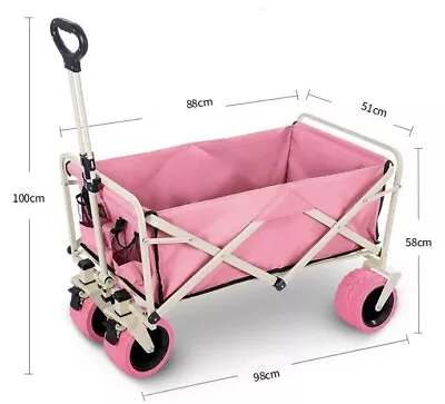 *Advance Sale*  Foldable Camping Trolley Collapsible Outdoor Garden Cart Wagon • £79.99