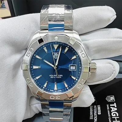 Tag Heuer Aquaracer 300m Swiss Blue Dial Silver Tone Men's Watch Way1112.ba0928 • $829