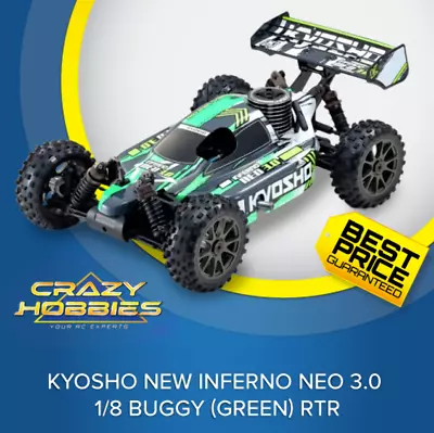 Kyosho NEW Inferno NEO 3.0 1/8 Buggy (Green) RTR *IN STOCK* • $559