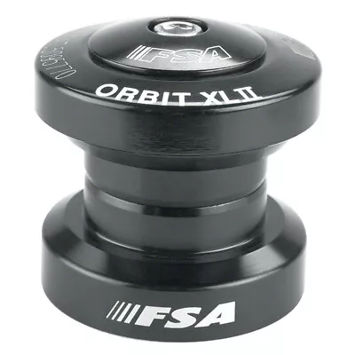 FSA Orbit XL-II 1-1/8  Threadless Headset Black Laser Etched Aluminum Top Cap • $66