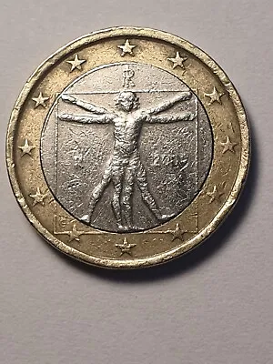 Leonardo Da Vinci 1 Euro Coin With Rare Minting Error • £0.99
