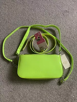 Ladies Primark Handbag And Belt S Neon Lime. • £6.30