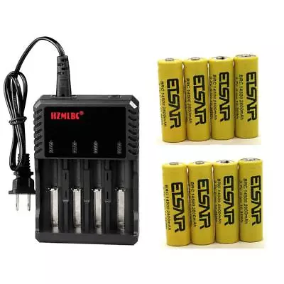 ETSAIR 14500 Battery 2800mAh Li-ion 3.7V Rechargeable Cell Batteries LOT • $19.84