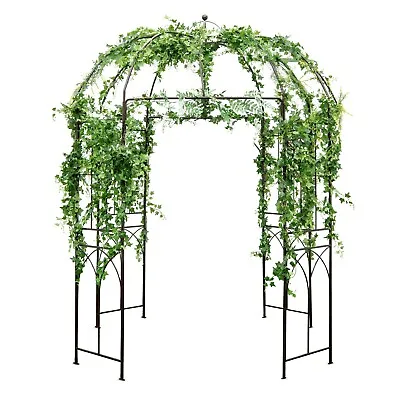 Garden Arch Birdcage Shape Decoration Trellis Stand Climbing Plants Metal Arbor • £108.95