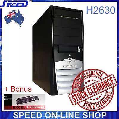 SPEED H2630 Mid-Tower PC Computer Case + Free Keyboard - (Clearance Stocks) • $25