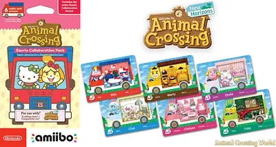 Nintendo Animal Crossing Amiibo Cards Sanrio Collaboration Pack Of 6 Brand New • $24.95