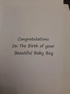 Pack Of 10 Baby Boy 5x7  Card Inserts Great For Card Making • £1.85