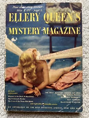 Three 1950 Ellery Queen Mystery Magazines DASHIELL HAMMETT JAMES M CAIN (EQMM) • $24.95