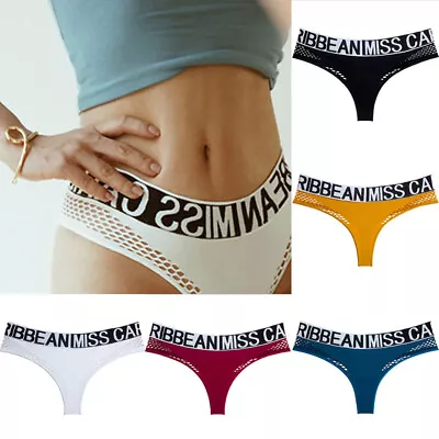 Women Thong G-string Panties Sexy Mesh Hollow Knicker Briefs Lingerie Underwear〕 • $2.76