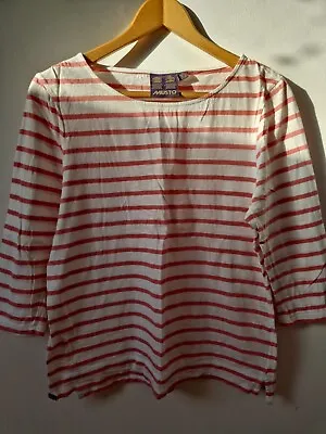 Musto Cotton Striped Thin T-shirt Top Size 14 • £18.99