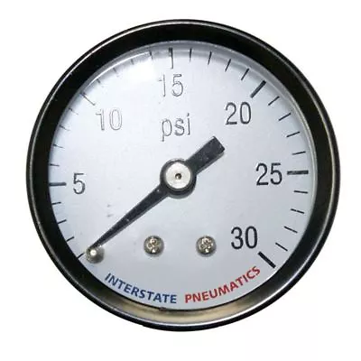 Mini Air Pressure Gauge Rear Back Mount 0-30 Psi - 1/8 Inch NPT Thread Mounted • $22.99