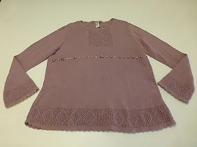 Duo Maternity Sweater Womens Size Medium Oversized Purple Sweater Good Condition • $10.50