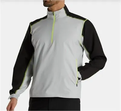 NWT FootJoy FJ Golf 1/2 Zip Men's WindShirt Size L Color Gray #25264   X29 • $59.99