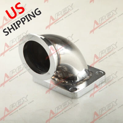 $30 • Buy US CNC T4 Turbo Exhaust Flange To 2.5  ID V-Band Flange 90 Degree Adapter 
