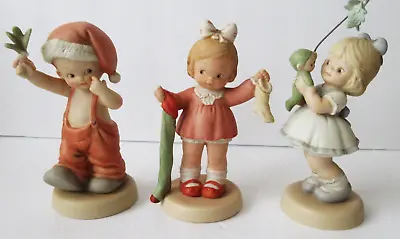 3 Enesco Memories Of Yesterday Christmas Figurines #114987 #52238 #528803 • $19.99