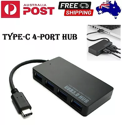 Type C To USB Multiple 4 USB 3.0 Port HUB Expansion Multi Splitter For PC Laptop • $18.49