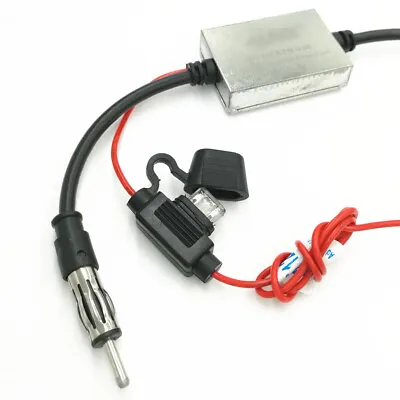 Car Aerial FM Radio Booster Antenna Signal Amplifier Anti-interference 88~108MHZ • £15.47