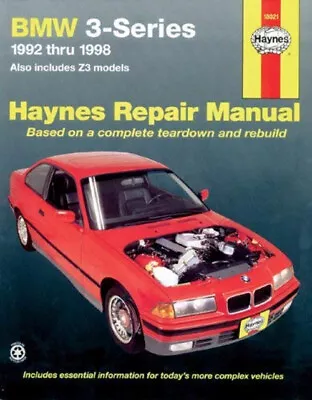 BMW 3 Series 1992 Thru 1998 Also Includes Z3 Models Haynes Repa • $27.73