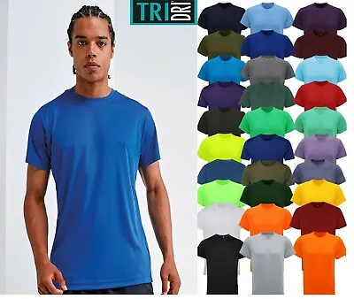 Gym T-Shirt TriDri Mens Performance Summer/Sports/Workout/Running/Exercise Top • £7.77