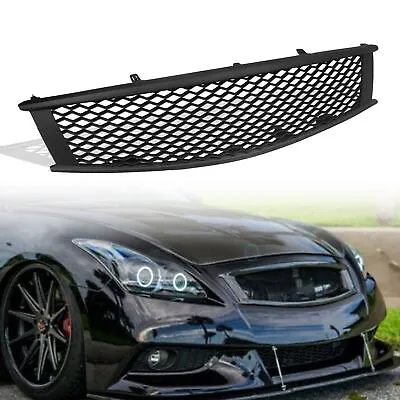 Matte Black Front Grille Mesh For 2008-2013 09 Infiniti G37 Coupe 2014-2015 Q60 • $77.20