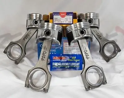 YCP 84mm Pistons NPR Rings + P2P0 Custom RODs + ARP2000 Combo B20B B20Z • $498