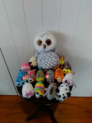 Ty Beanie Boos - 1 Large 25 Cms Plus 14 Small 9 Cms -  6 Are New With Tags • $50.96