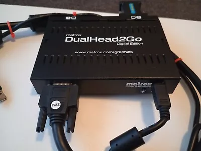 Matrox DualHead2Go Digital Edition D2G-A2D-IF Graphics Display Port W/ Cables • $35