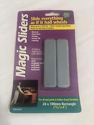 Magic Sliders Adhesive Floor Slides Gray 15/16  X 4  Rectangle 4-Pack • $5