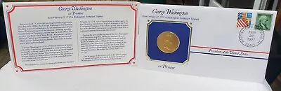 The Presidential Medals Cover Collection George Washington 1st President Stamp • $6.43