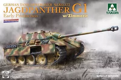 TAKOM 2125W 1/35 German Tank Destroyer Jagdpanther G1 Early Without Interior • $19.99