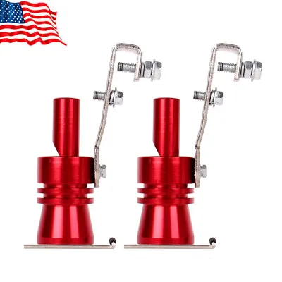 2 × Turbo Sound Whistle Muffler Exhaust Pipe Simulator Whistler Auto Car XL Red • $11.55