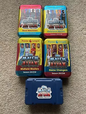 Match Attax 17/18 Set Of 5 Tins Complete With Cards • £0.99