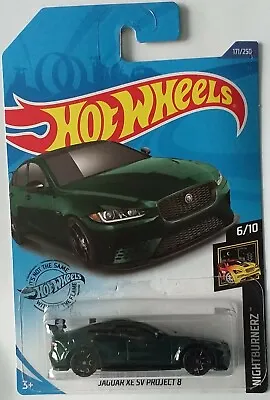 Hot Wheels 2018 Jaguar Xe Sv Project 8 Metallic Green Long Card. • $7.64