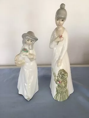 Set Of 2  Vintage Porceval Valencia Porcelain Figurine Made In Spain 14”10” • $49.99