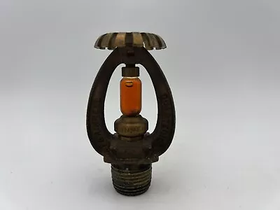 Vintage Grinnell Silica Bulb Brass Fire Sprinkler Head Intact • $22.50