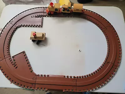 Vintage Mattel Putt Putt Train Set Oval Plastic Track With Wooden Train 1972 • $12.99