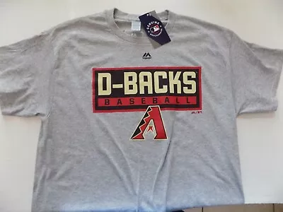 Arizona Diamondbacks T-Shirt Adult Large Gray Majestic MLB NOS W/ Tag • $21