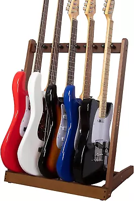 Wood Multi Guitar Stand (5) Acoustic/Electric Home/Studio/Stage Padded Display • $73.78