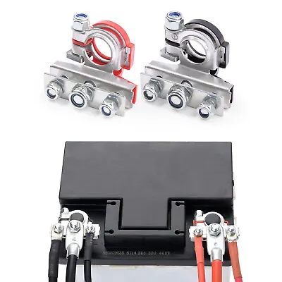 $13.79 • Buy 12V 3-Way RV Car Battery Terminal Connector Quick Release Clamp For Power Post
