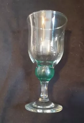 4× Vintage Green Stemmed Coloured Wine Glasses/Goblets 17 Cms Tall.  • £4.99